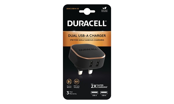 Duracell Dual 17W USB-A Charger